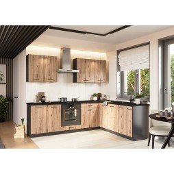 Cuisine en L bois moderne 2m60 – HAVENA Atelier